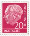 Briefmarke: Bundespräsident Theodor Heuss 20