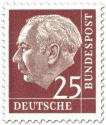 Briefmarke: Bundespräsident Theodor Heuss 25