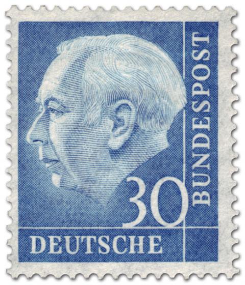 Briefmarke: Bundespräsident Theodor Heuss 30