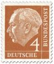 Briefmarke: Bundespräsident Theodor Heuss 4