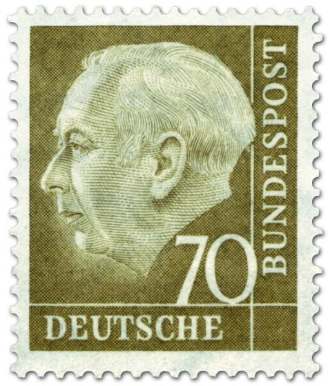 Briefmarke: Bundespräsident Theodor Heuss 70