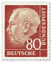 Briefmarke: Bundespräsident Theodor Heuss 80