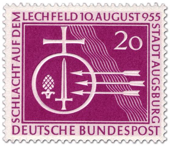 Briefmarke: Augsburg - Schlacht auf dem Lechfeld