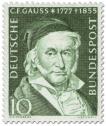 Briefmarke: Carl Friedrich Gaus (Mathematiker, Physiker)