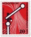 Briefmarke: Eisenbahnsignal Schienen (Fahrplankonferenz in Wiesbaden)