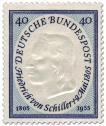 Briefmarke: Friedrich von Schiller (Dichter) 150. Todestag