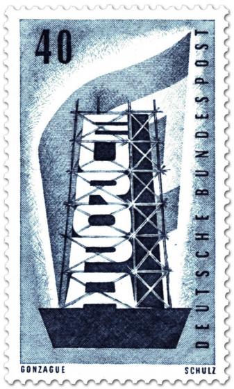 Briefmarke: Europamarke (Gerüst und Fahne), 20