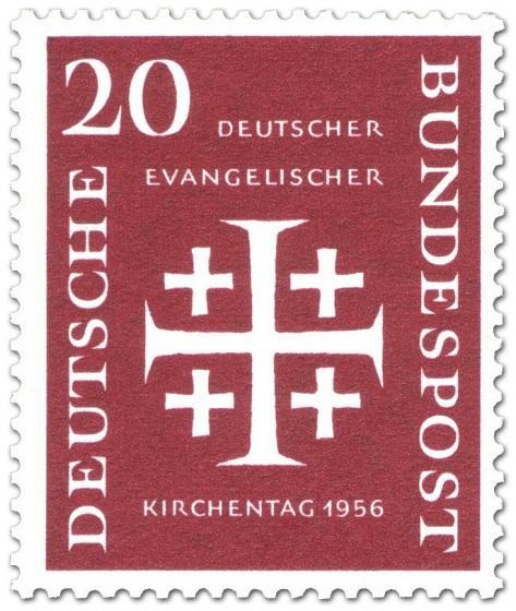 Briefmarke: Jerusalemkreuz (Deutscher ev. Kirchentag, 20)