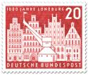 Briefmarke: Stadt Lüneburg (Baukran und Bürgerhäuser)