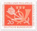 Briefmarke: Tulpe und Posthorn (Briefmarkenausstellung)