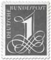 Briefmarke: Deutsche Bundespost 1 1958