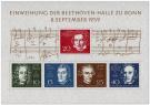 Briefmarke: Einweihung der Beethoven-Halle zu Bonn (Beethovenblock)