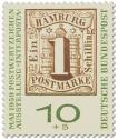 Hamburger Ein-Schilling-Briefmarke (Interposta 1959)