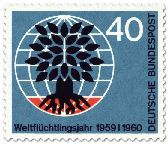 Briefmarke: Weltflüchtlingstag (Baum, Weltkugel) 40