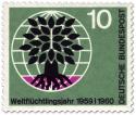 Briefmarke: Weltflüchtlingstag (Baum und Weltkugel) 10