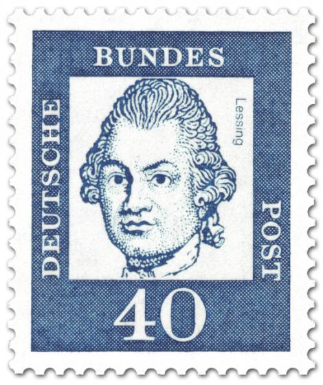 Briefmarke: Gotthold Ephraim Lessing (Dichter)