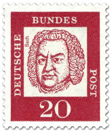 Briefmarke: Johann Sebastian Bach (Komponist)