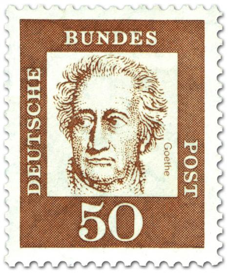Briefmarke: Johann Wolfgang von Goethe (Dichter, Denker)