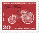 Briefmarke: Motorwagen von Carl Benz (Motorisierung des Verkehrs)