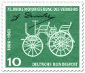 Briefmarke: Motorwagen von Gottlieb Daimler (Motorisierung des Verkehrs)