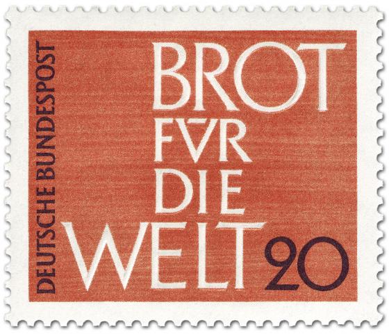 Briefmarke: Brot für die Welt 1962