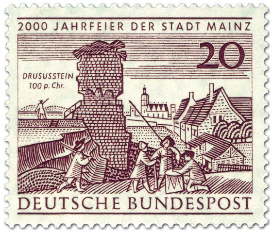 Briefmarke: Drususstein in Mainz (2000 Jahr Feier)