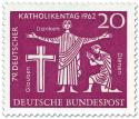 Briefmarke: Glauben, Danken, Dienen - Jesus (Katholikentag 1962)