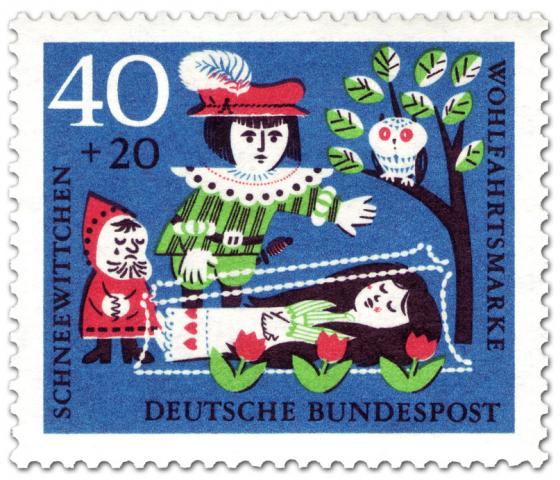 Briefmarke: Prinz an Schneewitchens Glassarg