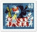 Briefmarke: Die sieben Geißlein tanzen um den Brunnen