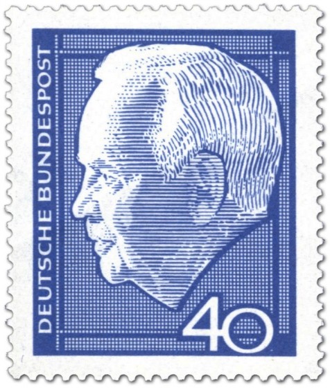 Briefmarke: Bundespräsident Heinrich Lübcke