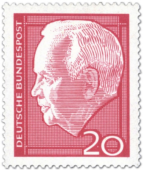 Briefmarke: Bundespräsident Heinrich Lübcke