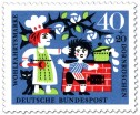 Briefmarke: Dornröschen: Koch gibt Küchenjungen eine Ohrfeige