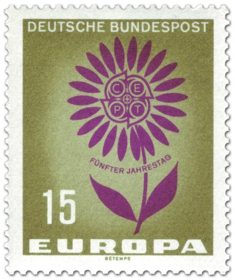 Briefmarke: Europamarke: Blume mit Cept