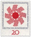 Briefmarke: Sonne zum Katholikentag 1964 (Wandel durch neues Denken)