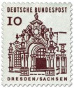 Briefmarke: Zwinger, Dresden / Sachsen