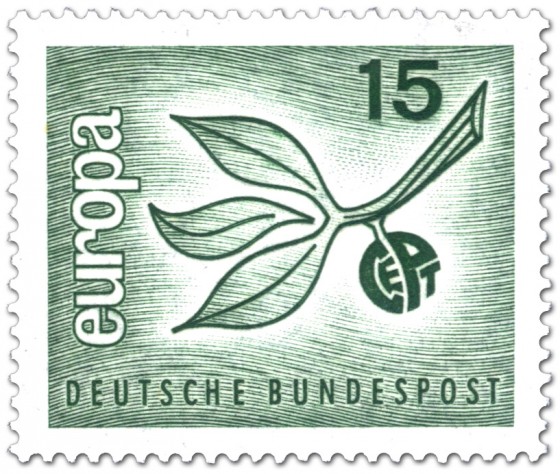 Briefmarke: Europamarke 1965 (Zweig mit Blättern)