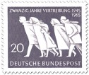 Briefmarke: Fliehende Menschen (20 Jahre Vertreibung)