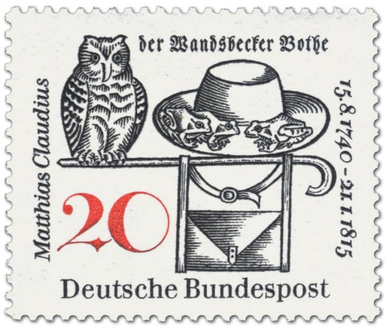 Briefmarke: Matthias Claudius (Der Wandsbecker Bothe)