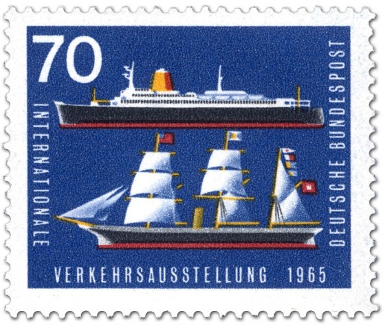 Briefmarke: Segelschiff Hammonia Passagierschiff Bremen