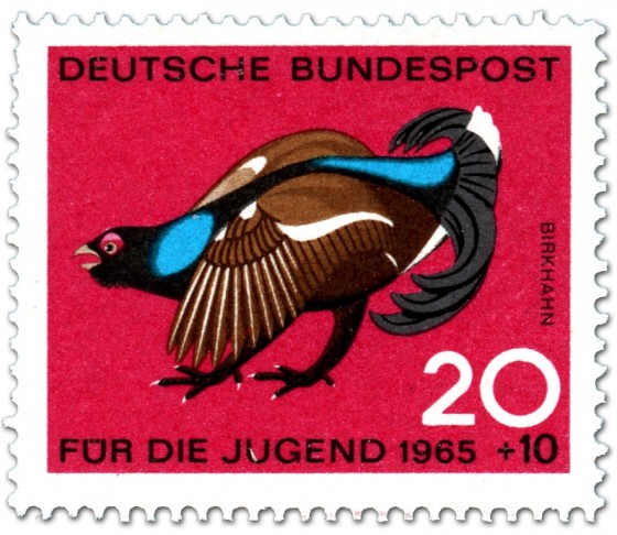 Briefmarke: Vogel: Birkhahn (Lyrurus Tetrix)