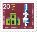 Briefmarke: Zeigertelegraph und Fernmeldeturm