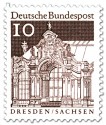 Briefmarke: Wallpavillon Zwinger, Dresden (Sachsen)