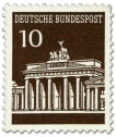 Briefmarke: Brandenburger Tor 10 (Braun)