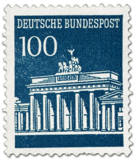 Briefmarke: Brandenburger Tor 100 (Preussischblau)
