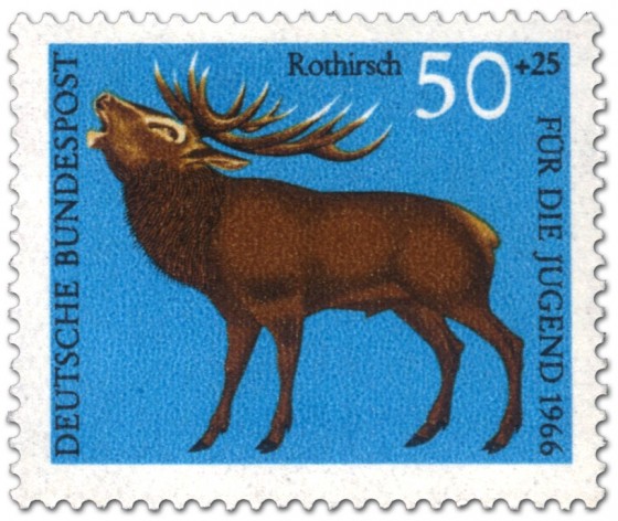 Briefmarke: Rothirsch (cervus elaphus)