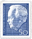 Briefmarke: Heinrich Lübke (Bundespräsident, 50)