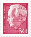 Briefmarke: Heinrich Lübke (Bundespräsident, 30)