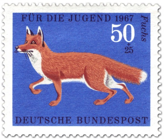 Briefmarke: Fuchs (Rotfuchs)