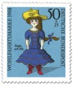 Briefmarke: Blaue Puppe Um 1885