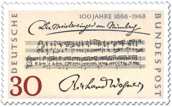 Briefmarke: Notenblatt: Meistersinger von Nürnberg (Richard Wagner)